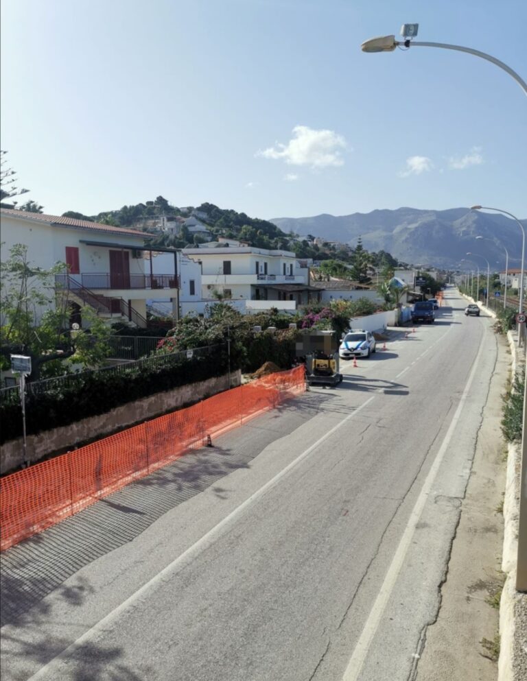 Roadworks in Alcamo Marina