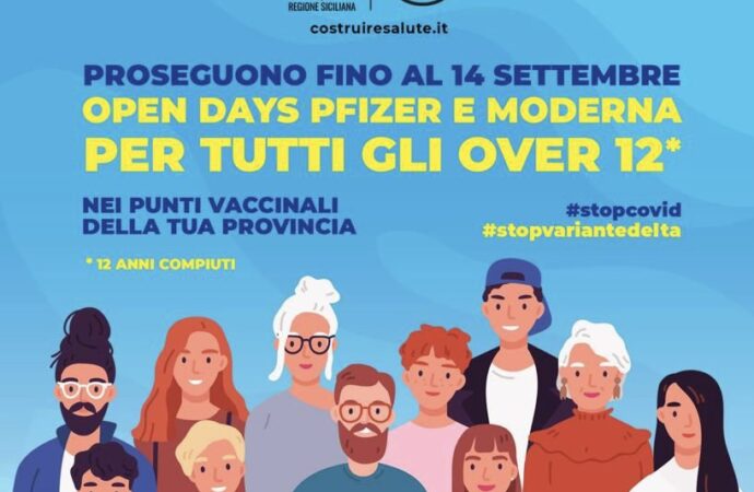 Vaccini antiCovid, gli “open days” in Sicilia proseguono fino al 14 settembre