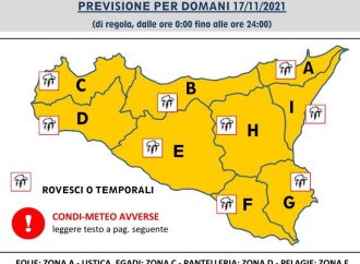 Allerta meteo arancione per domani, il sindaco di Castellammare invita alla massima attenzione e prudenza negli spostamenti