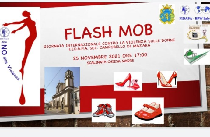 Campobello, flash mob per dire no alla violenza sulle donne