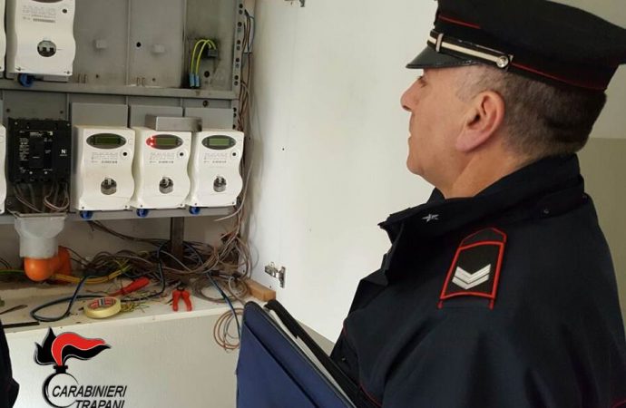 Furto di energia elettrica,  5 denunciati dai carabinieri tra Castelvetrano e Trapani