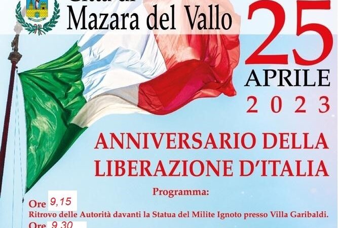 Mazara, anticipata alle 9,15 di domani la celebrazione della Festa del 25 aprile